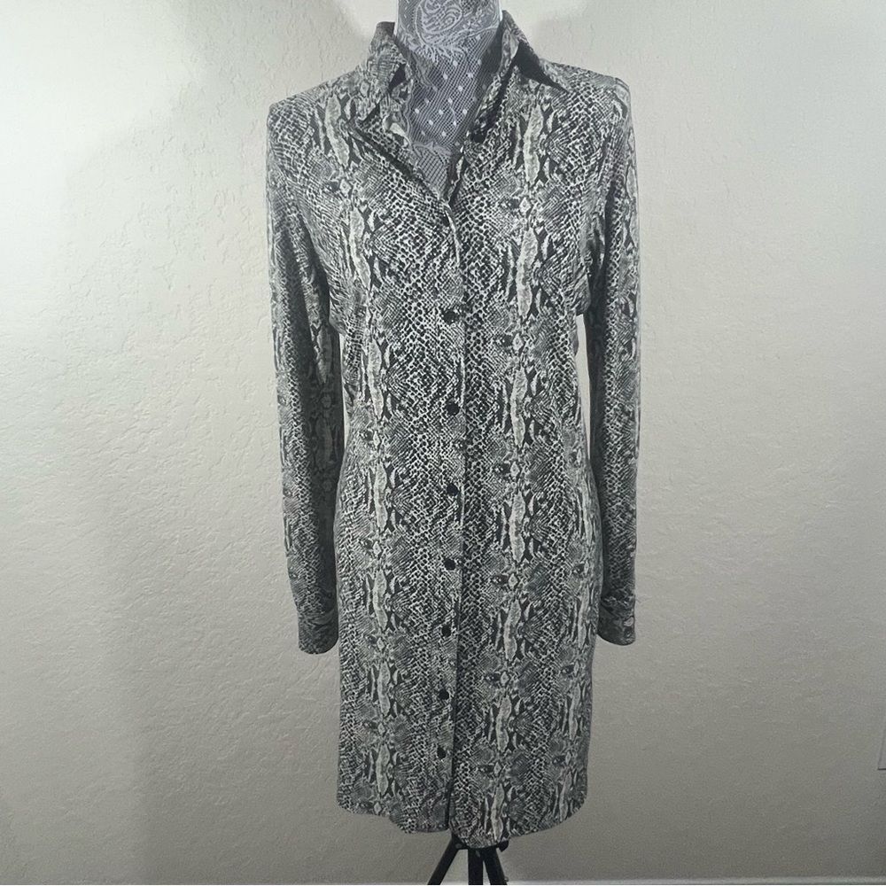 Norma Kamali Snake Print Jersey Knit Dress Women’s Size Small